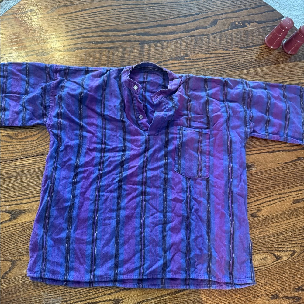 Men's Purple Striped Shirt